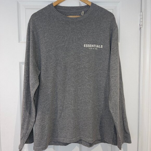 Essentials Fear of God Grey Long Sleeve Tshirt - Picture 1 of 3